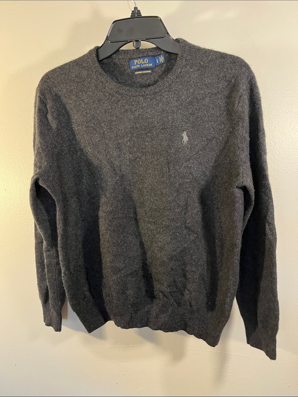 Polo by Ralph Lauren Men’s Dark Charcoal Crewneck Sweater